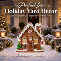 Custom Shaped Gingerbread Christmas Yard Sign, Candy House Lawn Sign, Holiday Lawn Display, Outdoor Decoration, Christmas Yard Decor