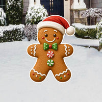 Custom Christmas Gingerbread Yard Sign, Gingerbread Man Lawn Sign, Holiday Cookie Display, Seasonal Outdoor Decor, Christmas Yard Decor