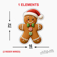 Custom Christmas Gingerbread Yard Sign, Gingerbread Man Lawn Sign, Holiday Cookie Display, Seasonal Outdoor Decor, Christmas Yard Decor