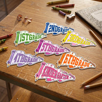Custom Grade Level Teacher Stickers: Personalized Name Team Labels