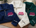 Personalized SLP Embroidered Quarter Zip Sweatshirt, Speech Therapist Pullover, Medical Team Apparel, Custom Sleeve Name, Custom Team Gift