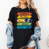 Family Vacation 2026 Shirt, Retro Tropical Beach Trip Tee, Coordinated Group Travel Outfit, Summer Cruise Crew Top, Family Trip Gift