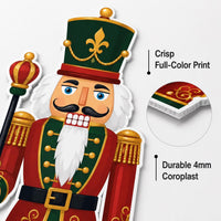 Custom Christmas Nutcracker Yard Sign, Festive Lawn Sign, Traditional Toy Soldier Decor, Holiday Lawn Display, Christmas Yard Decor