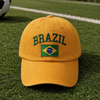 Custom Country Embroidered Hat, Personalized Flag Baseball Cap, Adjustable Cotton Cap, International Soccer Fan Gift, Personalized Gift