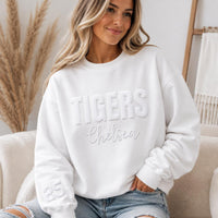 Custom Mascot Puff Print Sweatshirt, Personalized School Name Shirt, 3D Raised Game Day Hoodie, Team Name Sweatshirt, Team Spirit Wear
