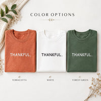 Thankful Embroidered Sweatshirt, Thanksgiving Hoodie, Minimalist Gratitude Shirt, Cute Holiday Sweatshirt, Cozy Fall Gift for Women