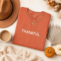 Thankful Embroidered Sweatshirt, Thanksgiving Hoodie, Minimalist Gratitude Shirt, Cute Holiday Sweatshirt, Cozy Fall Gift for Women