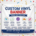 Custom Vinyl Banner Sign, Personalized Text Photo or Logo Design, Waterproof Outdoor Display, Grommet Hanging Banner, Custom Event Sign