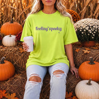 Feeling Spooky Embroidered Sweatshirt, Halloween Bat Hoodie, Creepy Cute Gothic Fall Shirt, Festive Shirt for Women, Fall Gift for Her