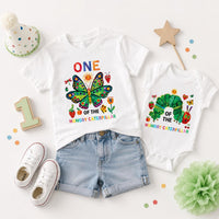Custom Caterpillar Birthday Shirt, Personalized Family Role Tee, Individual Celebration Apparel, First Birthday Outfit, Gift for Kids