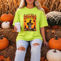 Personalized Dog or Cat Halloween Shirt, Custom Pet Portrait Tee, Salem Witch Club Graphic, Spooky Witch Costume Top, Pet Lover Gift