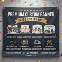 Custom Vinyl Banner Sign, Personalized Text Photo or Logo Design, Waterproof Outdoor Display, Grommet Hanging Banner, Custom Event Sign