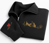 Personalized Veterinarian Embroidered Quarter Zip Sweatshirt, Custom Vet Pullover, Medical Team Apparel, Clinic Uniform, Custom Team Gift