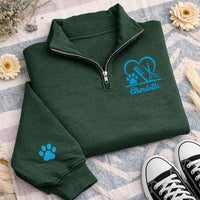 Personalized Groomer Embroidered Quarter Zip Sweatshirt, Custom Salon Pullover, Dog Grooming Workwear, Pet Stylist Uniform, Groomer Gift
