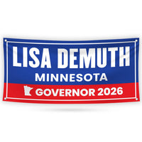 Lisa Demuth For Minnesota U.S. Governor Banner Sign, 13 oz Waterproof US Governor Election 2026 Vinyl Banner With Metal Grommets