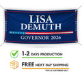 Lisa Demuth For Minnesota U.S. Governor Banner Sign, 13 oz Waterproof US Governor Election 2026 Vinyl Banner With Metal Grommets