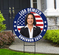 Lisa Demuth For Minnesota Governor 2026 Yard Sign, Corrugated Plastic Governor Elections Race Red White Blue Yard Sign with Metal H-Stake