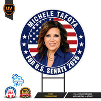 Michele Tafoya For Minnesota Senate 2026 Yard Sign, Corrugated Plastic Senate Elections Race Red White Blue Yard Sign with Metal H-Stake