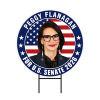 Peggy Flanagan For Minnesota Senate 2026 Yard Sign, Corrugated Plastic Senate Elections Race Red White Blue Yard Sign with Metal H-Stake