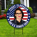 Peggy Flanagan For Minnesota Senate 2026 Yard Sign, Corrugated Plastic Senate Elections Race Red White Blue Yard Sign with Metal H-Stake