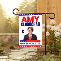 Amy Klobuchar For Minnesota Governor 2026 Garden Flag, Double Sided, 2026 Governor Flag, Elections Flag, Race Red White & Blue Flag