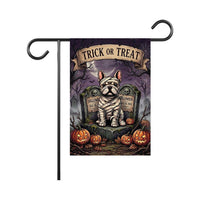 French Bulldog Halloween Garden Flag, 12x18 Double Sided Yard Flag, Spooky Porch Decor, Mummy Dog Trick or Treat Decor, Halloween Gift