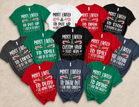 Personalized Most Likely Christmas Shirt, 480 Funny Quote Options, Family Matching Holiday Tees, Custom Xmas Group Shirts, Christmas Gift