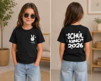 Personalized Schulkind 2026 Kids Shirt, Custom First Day of School Tee, German Back to School T-Shirt, Gift for Student, Front Back Print