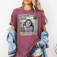 Personalized Senior Mom Photo Shirt, Custom Class of 2027 Graduation Tee, Senior Year Scrapbook T-Shirt, Proud Graduation Gift for Mom