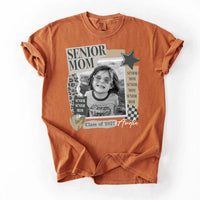 Personalized Senior Mom Photo Shirt, Custom Class of 2027 Graduation Tee, Senior Year Scrapbook T-Shirt, Proud Graduation Gift for Mom