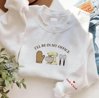 Personalized Baker Embroidered Sweatshirt, Baking Lover Hoodie, Custom Couple Name Shirt, Cozy Hobby Crewneck, Baker Hobby Gift for Her