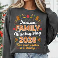 Personalized Family Thanksgiving Shirts, Custom Matching Reunion Tees, Fall Plaid Name Design, Kids and Adult Outfit, Family Gift 2026