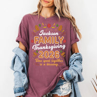 Personalized Family Thanksgiving Shirts, Custom Matching Reunion Tees, Fall Plaid Name Design, Kids and Adult Outfit, Family Gift 2026