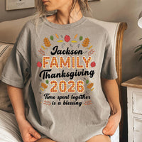Personalized Family Thanksgiving Shirts, Custom Matching Reunion Tees, Fall Plaid Name Design, Kids and Adult Outfit, Family Gift 2026