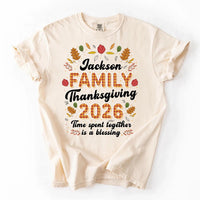 Personalized Family Thanksgiving Shirts, Custom Matching Reunion Tees, Fall Plaid Name Design, Kids and Adult Outfit, Family Gift 2026