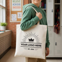 Custom Logo Canvas Tote Bag, Personalized Cotton Tote Bag, Business Promotional Bag, Corporate Event Giveaway, Branded Party Favor