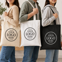 Custom Logo Canvas Tote Bag, Personalized Cotton Tote Bag, Business Promotional Bag, Corporate Event Giveaway, Branded Party Favor