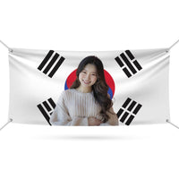 Custom Flag Photo Vinyl Banner Sign, Personalized Portrait Design, Waterproof Outdoor Display, Indoor Outdoor Banner, Photo Backdrop Sign