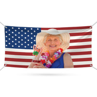 Custom Flag Photo Vinyl Banner Sign, Personalized Portrait Design, Waterproof Outdoor Display, Indoor Outdoor Banner, Photo Backdrop Sign