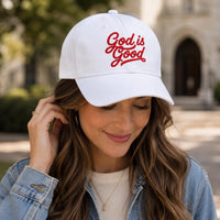 God is Good Personalized Embroidered Hat, Custom Christian Faith Cap, Low Profile Dad Hat, Religious Gift for Her, Personalized Gift