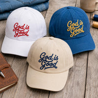 God is Good Personalized Embroidered Hat, Custom Christian Faith Cap, Low Profile Dad Hat, Religious Gift for Her, Personalized Gift
