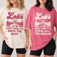Custom Lake Crew Shirts, Funny Most Likely Trip Tees, Matching Family Vacation Shirts, Bachelorette Weekend Outfit, Girls Trip Gift