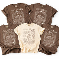 Personalized Witchy Bachelorette Shirt, Custom Bride & Coven Tees, Gothic Celestial Party Outfit, Witch Bridesmaid Gift, Bachelorette Gift