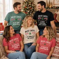 Personalized Most Likely Christmas Shirt, Custom Family Christmas Tee, Funny Holiday Shirt, Matching Group Outfit, Family Holiday Gift