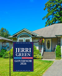 Jerri Green For Tennessee Governor 2026 Garden Flag, Double Sided, 2026 Governor Flag, Elections Flag, Race Red White & Blue Flag