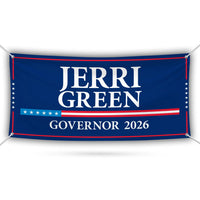 Jerri Green For Tennessee U.S. Governor Banner Sign, 13 oz Waterproof US Governor Election 2026 Vinyl Banner With Metal Grommets