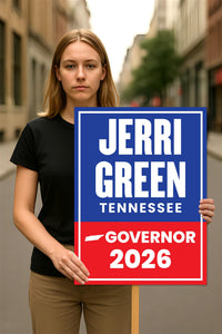 Jerri Green For Tennessee Governor 2026 Election Sign, Political Campaign Sign, Republic party, Governor Election 2026 Race Poster Sign