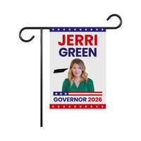Jerri Green For Tennessee Governor 2026 Garden Flag, Double Sided, 2026 Governor Flag, Elections Flag, Race Red White & Blue Flag