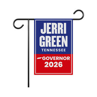 Jerri Green For Tennessee Governor 2026 Garden Flag, Double Sided, 2026 Governor Flag, Elections Flag, Race Red White & Blue Flag