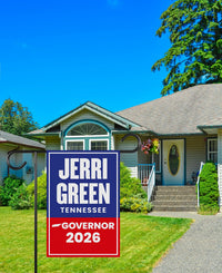 Jerri Green For Tennessee Governor 2026 Garden Flag, Double Sided, 2026 Governor Flag, Elections Flag, Race Red White & Blue Flag